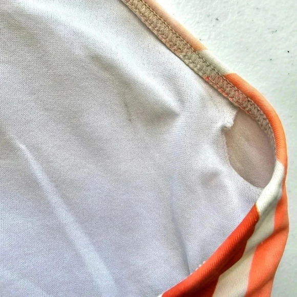 Asos Orange Stripes Halter Bikini Top Swimwear Swimsuit Size Extra Small XS - Picture 3 of 3